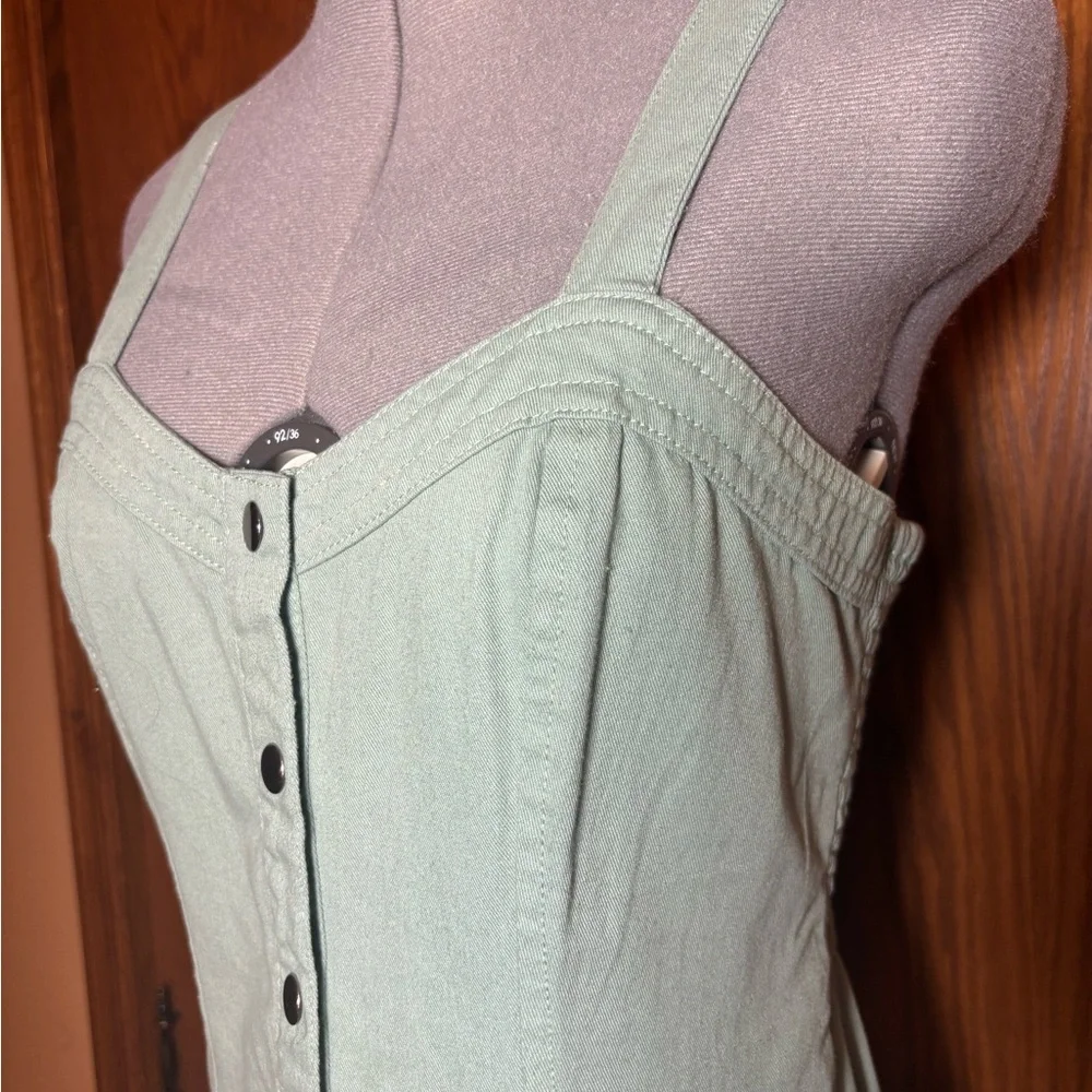 Japra Button-Down Mini Jean Dress - Junior medium. - Picture 2 of 8